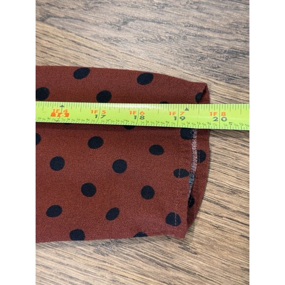 Reformation Galene Mini Dress Women’s Sz 6 Fig Jam Dot Scalloped Collar Tie Back - Picture 14 of 15